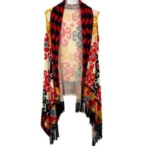 Soho Chick | Aztec Print Sleeveless Open Shrug Size Small